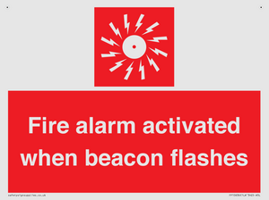Fire alarm activated when beacon flashes